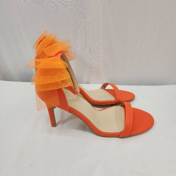 LIURUIJIA Size 11 EU 44 Women's Bowknot Stiletto High Heels Strappy Sandals Wedd - Picture 4 of 13